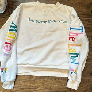 Yellow the label sweatsuit set. Sweatshirt size M. Sweatpants size S.